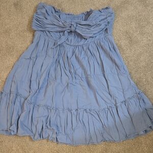 Blue Off-Shoulder Dress